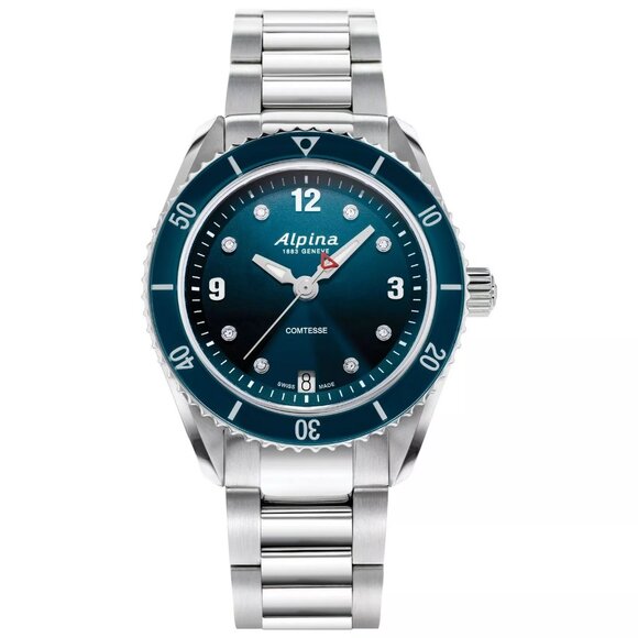 Alpina Comtesse Women's Swiss Quartz Diamond Accent Watch 36MM - Picture 1 of 3